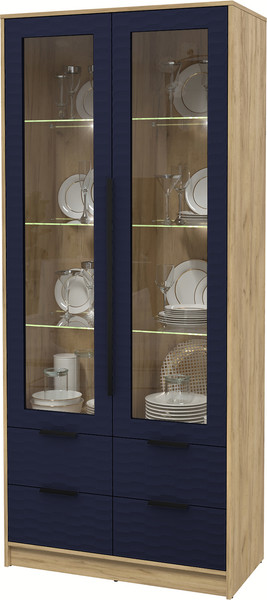 Шкаф с витриной Интерлиния Концепт Зодиак КТ-ШВ2 с подсветкой