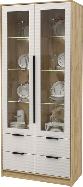 Шкаф с витриной Интерлиния Концепт Зодиак КТ-ШВ2 с подсветкой