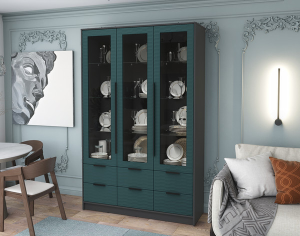 Шкаф с витриной Интерлиния Концепт Зодиак КТ-ШВ3