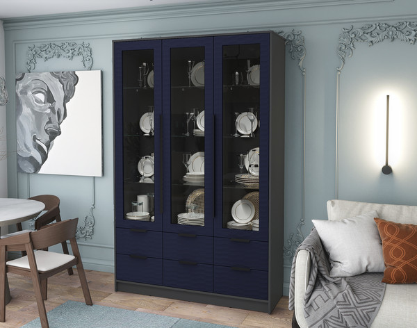 Шкаф с витриной Интерлиния Концепт Зодиак КТ-ШВ3