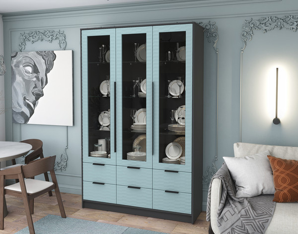 Шкаф с витриной Интерлиния Концепт Зодиак КТ-ШВ3