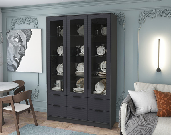 Шкаф с витриной Интерлиния Концепт Зодиак КТ-ШВ3