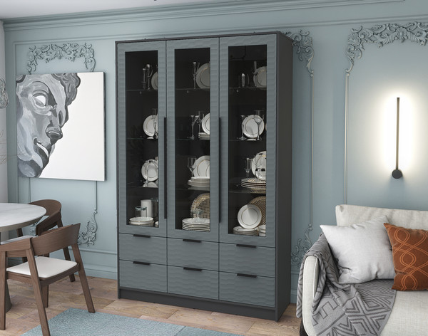 Шкаф с витриной Интерлиния Концепт Зодиак КТ-ШВ3