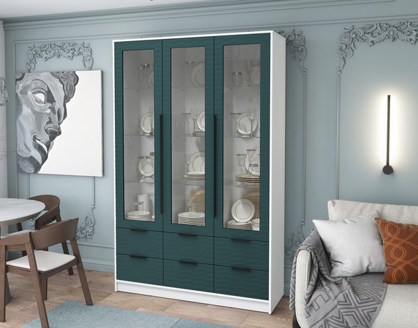 Шкаф с витриной Интерлиния Концепт Зодиак КТ-ШВ3