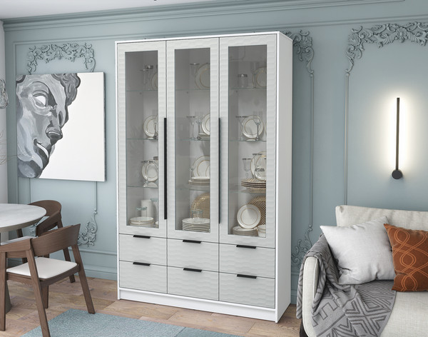 Шкаф с витриной Интерлиния Концепт Зодиак КТ-ШВ3