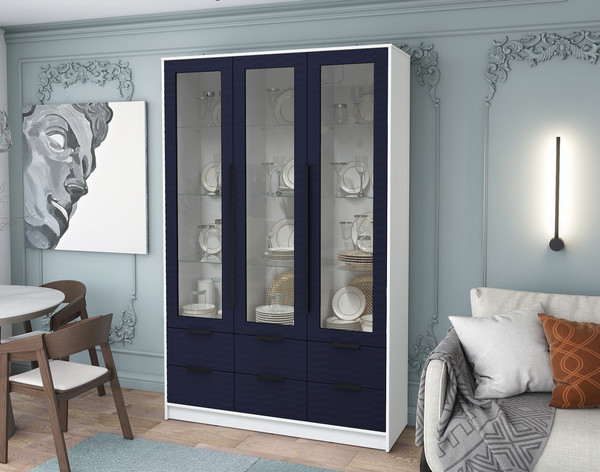 Шкаф с витриной Интерлиния Концепт Зодиак КТ-ШВ3