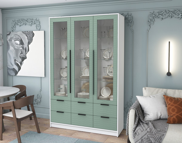 Шкаф с витриной Интерлиния Концепт Зодиак КТ-ШВ3