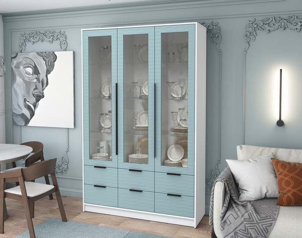 Шкаф с витриной Интерлиния Концепт Зодиак КТ-ШВ3