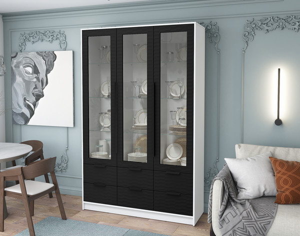 Шкаф с витриной Интерлиния Концепт Зодиак КТ-ШВ3