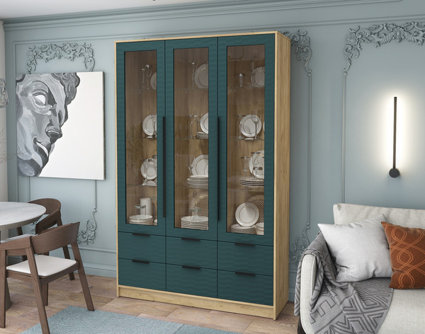 Шкаф с витриной Интерлиния Концепт Зодиак КТ-ШВ3