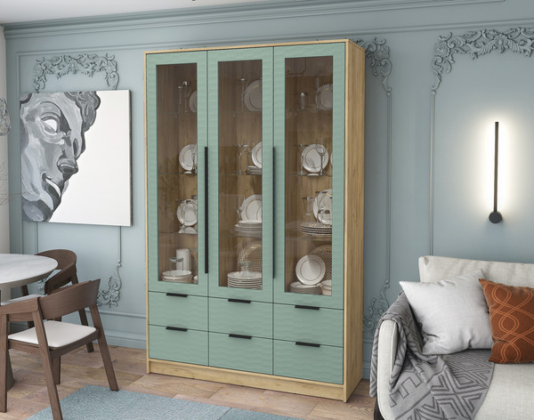 Шкаф с витриной Интерлиния Концепт Зодиак КТ-ШВ3