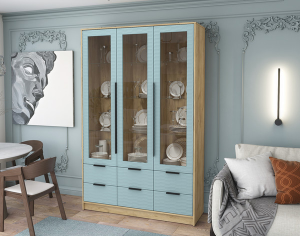 Шкаф с витриной Интерлиния Концепт Зодиак КТ-ШВ3