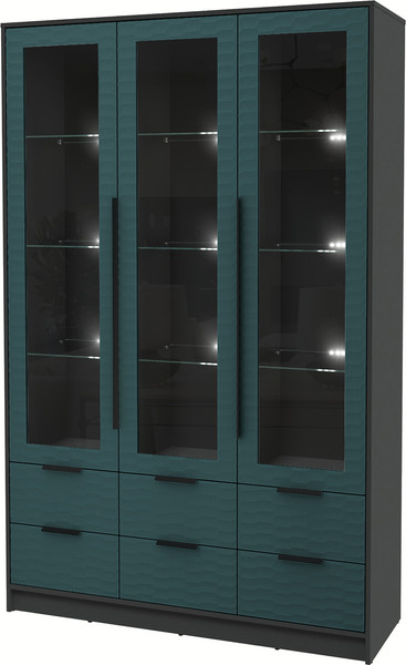 Шкаф с витриной Интерлиния Концепт Зодиак КТ-ШВ3 с подсветкой - фото