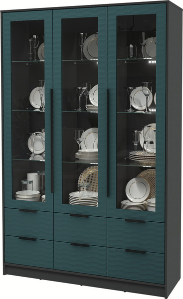 Шкаф с витриной Интерлиния Концепт Зодиак КТ-ШВ3 с подсветкой