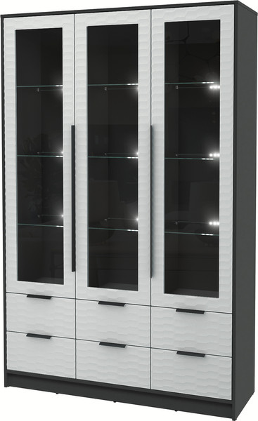 Шкаф с витриной Интерлиния Концепт Зодиак КТ-ШВ3 с подсветкой - фото