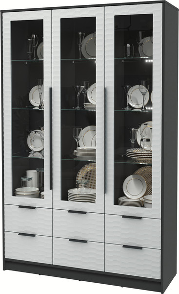 Шкаф с витриной Интерлиния Концепт Зодиак КТ-ШВ3 с подсветкой