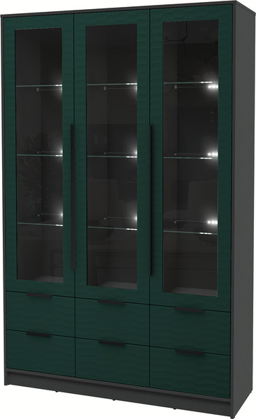 Шкаф с витриной Интерлиния Концепт Зодиак КТ-ШВ3 с подсветкой - фото