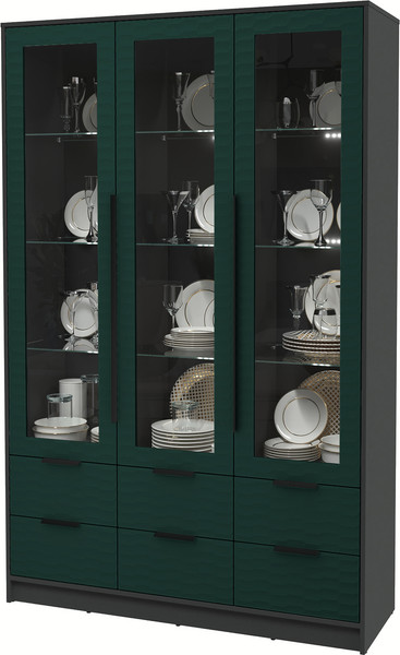 Шкаф с витриной Интерлиния Концепт Зодиак КТ-ШВ3 с подсветкой