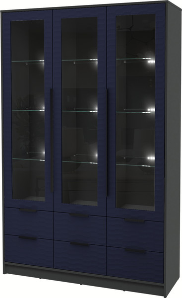 Шкаф с витриной Интерлиния Концепт Зодиак КТ-ШВ3 с подсветкой - фото