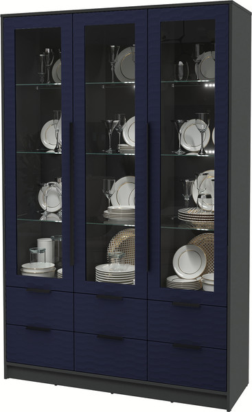 Шкаф с витриной Интерлиния Концепт Зодиак КТ-ШВ3 с подсветкой