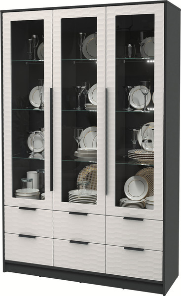 Шкаф с витриной Интерлиния Концепт Зодиак КТ-ШВ3 с подсветкой