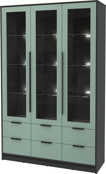 Шкаф с витриной Интерлиния Концепт Зодиак КТ-ШВ3 с подсветкой - фото