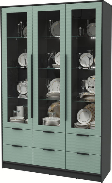 Шкаф с витриной Интерлиния Концепт Зодиак КТ-ШВ3 с подсветкой