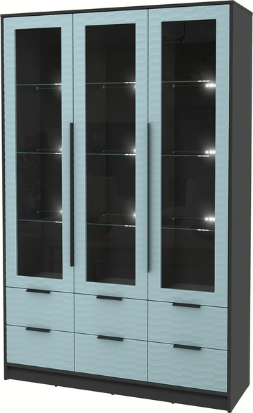 Шкаф с витриной Интерлиния Концепт Зодиак КТ-ШВ3 с подсветкой - фото