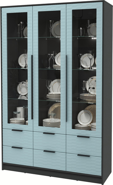 Шкаф с витриной Интерлиния Концепт Зодиак КТ-ШВ3 с подсветкой