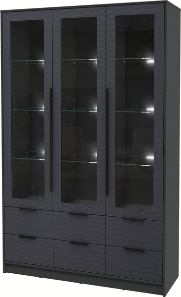 Шкаф с витриной Интерлиния Концепт Зодиак КТ-ШВ3 с подсветкой - фото