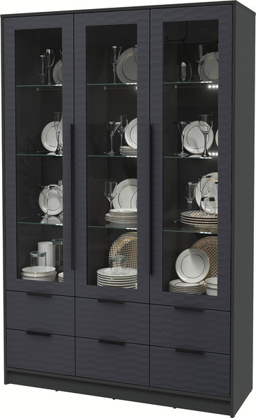 Шкаф с витриной Интерлиния Концепт Зодиак КТ-ШВ3 с подсветкой