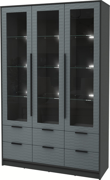 Шкаф с витриной Интерлиния Концепт Зодиак КТ-ШВ3 с подсветкой - фото