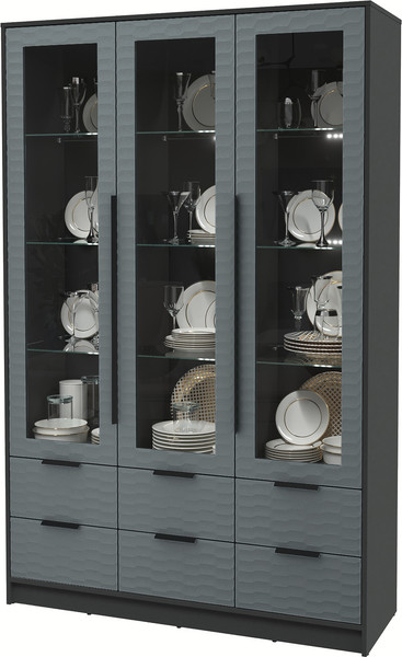 Шкаф с витриной Интерлиния Концепт Зодиак КТ-ШВ3 с подсветкой