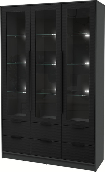 Шкаф с витриной Интерлиния Концепт Зодиак КТ-ШВ3 с подсветкой - фото