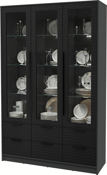 Шкаф с витриной Интерлиния Концепт Зодиак КТ-ШВ3 с подсветкой