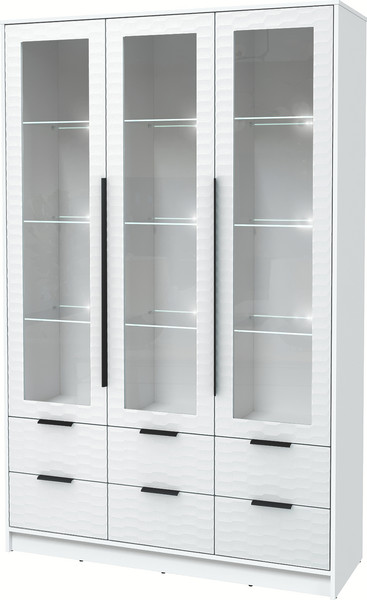 Шкаф с витриной Интерлиния Концепт Зодиак КТ-ШВ3 с подсветкой - фото