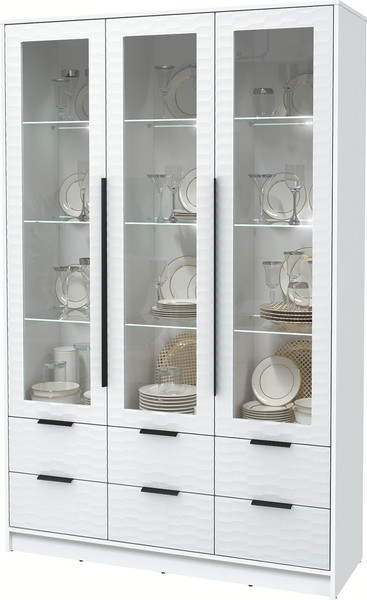 Шкаф с витриной Интерлиния Концепт Зодиак КТ-ШВ3 с подсветкой