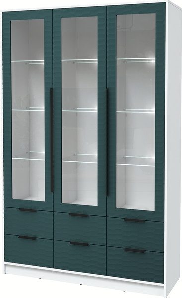 Шкаф с витриной Интерлиния Концепт Зодиак КТ-ШВ3 с подсветкой - фото