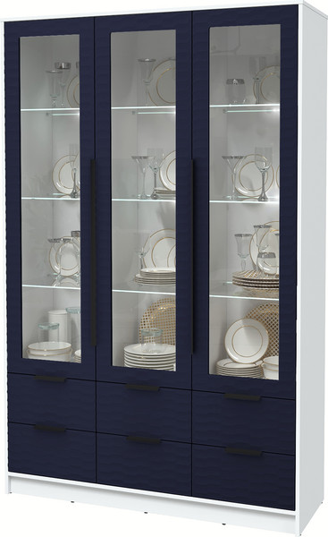 Шкаф с витриной Интерлиния Концепт Зодиак КТ-ШВ3 с подсветкой