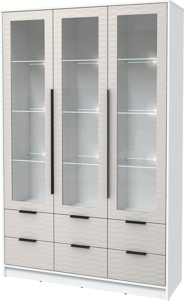 Шкаф с витриной Интерлиния Концепт Зодиак КТ-ШВ3 с подсветкой - фото