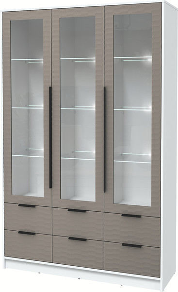 Шкаф с витриной Интерлиния Концепт Зодиак КТ-ШВ3 с подсветкой - фото