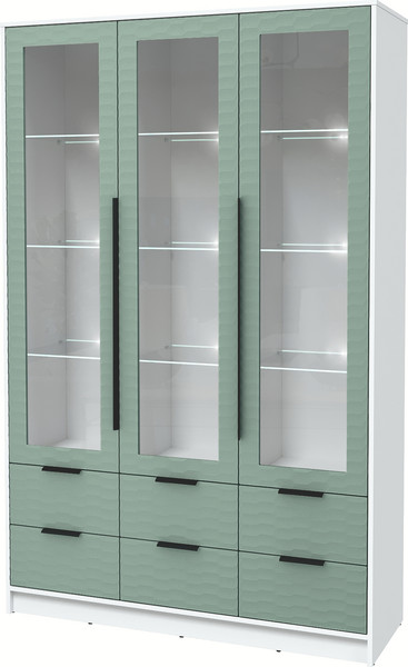 Шкаф с витриной Интерлиния Концепт Зодиак КТ-ШВ3 с подсветкой - фото