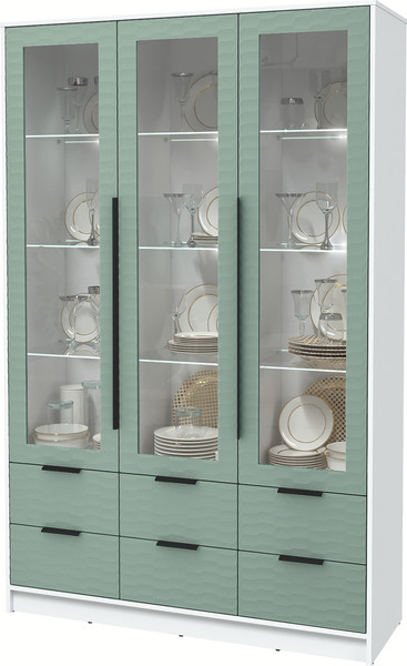 Шкаф с витриной Интерлиния Концепт Зодиак КТ-ШВ3 с подсветкой