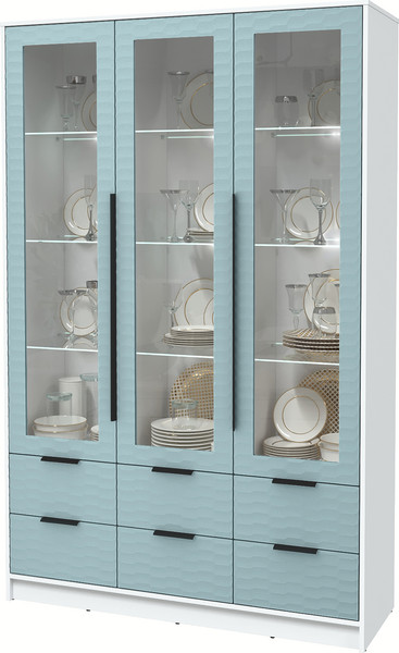 Шкаф с витриной Интерлиния Концепт Зодиак КТ-ШВ3 с подсветкой