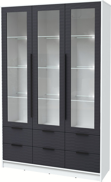 Шкаф с витриной Интерлиния Концепт Зодиак КТ-ШВ3 с подсветкой - фото