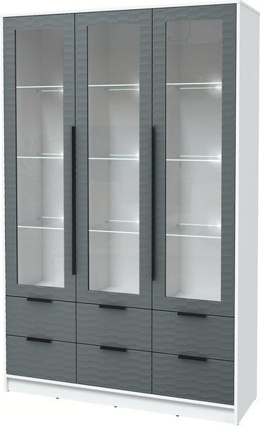 Шкаф с витриной Интерлиния Концепт Зодиак КТ-ШВ3 с подсветкой - фото