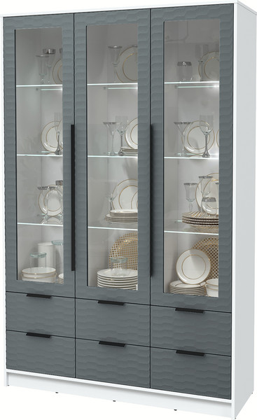 Шкаф с витриной Интерлиния Концепт Зодиак КТ-ШВ3 с подсветкой