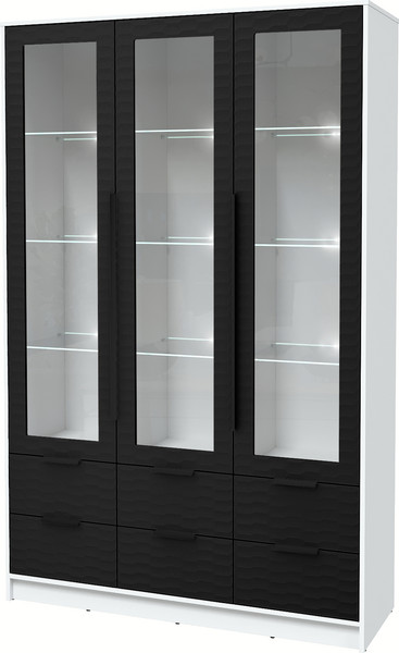 Шкаф с витриной Интерлиния Концепт Зодиак КТ-ШВ3 с подсветкой - фото