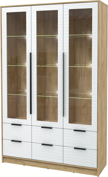 Шкаф с витриной Интерлиния Концепт Зодиак КТ-ШВ3 с подсветкой - фото