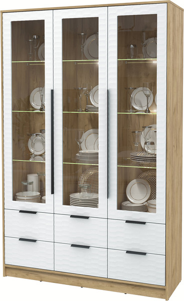 Шкаф с витриной Интерлиния Концепт Зодиак КТ-ШВ3 с подсветкой